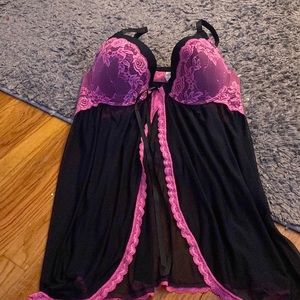 Lace baby doll sheer top NEVER BEEN USED